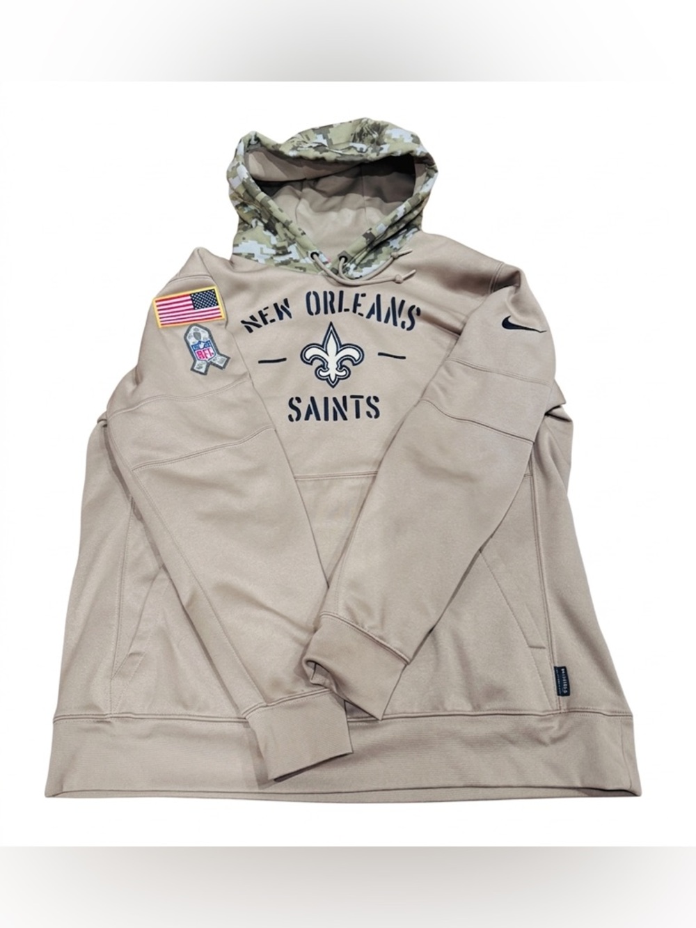 RARE Nike NFL New Orleans Saints 2019 Salute to Service Hoodie XL